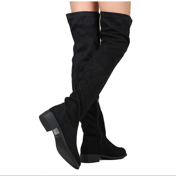 Last Pair ‼️ Black Stretchy Over The Knee Boots - Picture 6 of 7